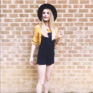 Vintage-inspired corduroy overalls.